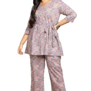 Janasya Women's Cotton Floral Co-Ord Set