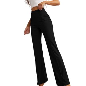SWADESI STUFF Women's High-Waisted Pant Bell Bottom Trendy Retro-Chic Classic Fit Trousers - Perfect For Every Occasion