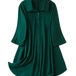Leriya Fashion Women's Shirt Dress Knee Length Dress