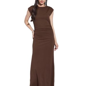 SIRIL Western Dress | Lycra Solid Dress for Women | Bodycon Dress for Women | One Piece Maxi Dress for Women