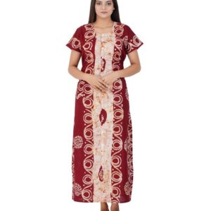 MENMAII Full Length [L- 4XL] - Women's Full Open/Front Buttoned Multipurpose Nighty for Pregnancy/Elderly/Patient/Feeding/Hospital Purpose Nighty [a Kind of Adaptive Clothing]