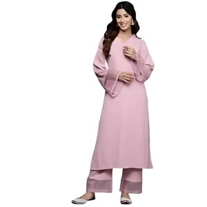 Varanga Women’s Silk Blend Solid Regular Kurta Set – Elegant & Comfortable Indian Wear for Casual, Semi-Formal, and Festive Occasions
