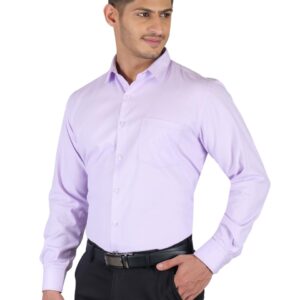 YOUNG & FORMALS by CAMBRIDGE Men's Slim Fit Solid Formal Shirt | Full Sleeves, Structure Pattern | Premium Polyester Cotton Blend | Classic Business & Office Wear