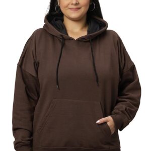 Wear Your Opinion Women's Plus Size Drop Shoulder Sweatshirt Hoodies for Winter Wear