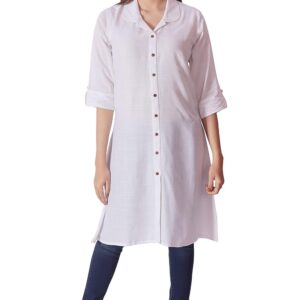 KASANI Plus Size Kurta for Women Rayon A-line Frontslit Solid Kurti (3XL to 10XL)
