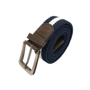 The Tie Hub Unisex 3-Lined Stretchable Woven Fabric Belt | Hole-Free Design | Fits Up to 40 Inches Waist | Perfect for Casual & Formal Wear