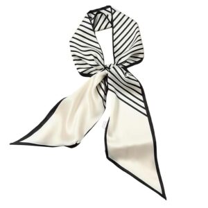 TecoKart® Silk Neck Scarf for Women, Stylish Satin Scarves for Suit, Blazers, Shirts, Ideal Neckerchief for Casual and Formal Wear