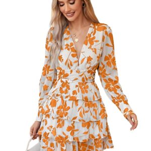 LERIYA FASHION Dress for Woman |One piece Floral Printes Long Sleeve | Summer Drass for Women | Women Dresses for Every Occation | Western Beach wear | Festive & Casual Wear ( Westarn | Printed | Every Day )