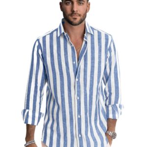 BE ACTIVE Men's Casual Shirts|| Linen Cotton Lining Shirts for Men|| Stylish Full Sleeves Cotton Shirt for Men