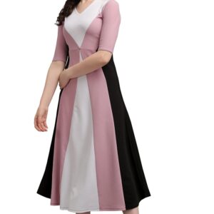 PURVAJA Women's Corduroy Empire Waist Maxi Cocktail Dress