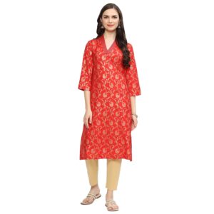 BIBA Women's Cotton Blend Regular Fit Tunic Tunic