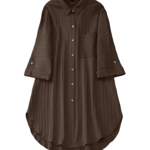Sheetal Associates Polyester Solid Button Front Shirt Dress for Women || Roll Tab Sleeve & Collared Neck Flared Dress || Office || Summer Short Dresses for Women