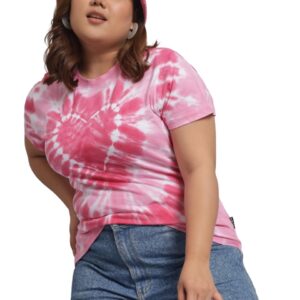 BEYOUND SIZE - The Dry State Plus Women's Loose Fit Half Sleeve Stripes AOP T-Shirt