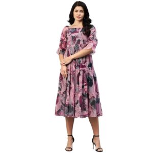 KUDUZO Women Dress | One Piece Dress for Women | Dresses for Women | Dress for Women Stylish | Dress | One Piece Dress for Women Long | Midi Dress
