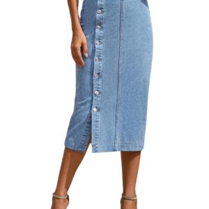 GRECIILOOKS Denim Skirt for Women | Long Skirt for Women | Skirt for Women | Skirt for Women Long Length | Pencil Skirt for Women