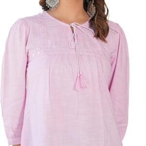 Yash Gallery Women's Cotton Regular Fit Top