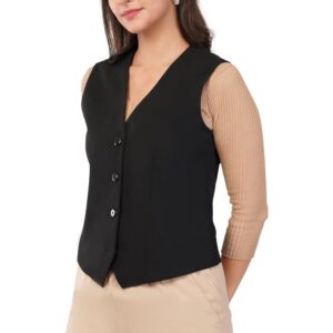 SaintX Women's Waist Coat | Sleeveless | Stylish Executive Wear | Formal Blazer Waistcoat | Office wear