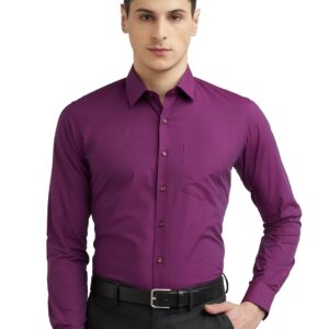 Van Heusen Solid Formal Shirt for Men| Premium Cotton| Full Sleeves| Slim Fit |Breathable Fabric