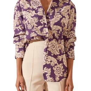 Leriya Fashion Women's Printed Regular Fit Shirt