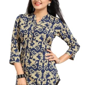 Keshubaba Women's Polyester Crepe Short Tunic Top | short kurti for jeans for women |kurti tops | short kurti | short kurti for women | short kurti for girls