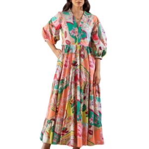 GRECIILOOKS Women Midi-Maxi Dresses | Short-Long Dress | Floral Print | Every Occation Dress for Women