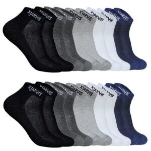 XJARVIS® Ankle Length Socks for Men & Women - Moisture-Wicking, Odor-Free, Breathable Cotton, Cushioned Half Terry Combo - Ideal for Sports, Gym & Formal Wear - Multicolor, Free Size