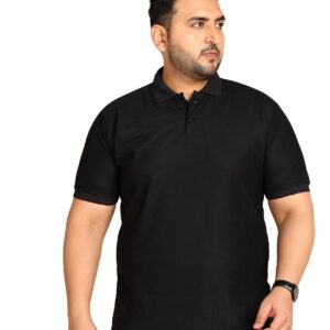 INKKR Plus Size Solid Men's Polo Neck T-Shirt