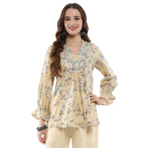 BIBA Women's Cotton Regular Fit Casual Kurti