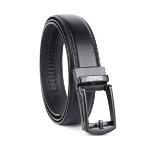 HAMMONDS FLYCATCHER Genuine Leather Belt for Men - Perfect for Formal and Casual Wear - Adjustable Waistband up to 46 Inches - Autolock Belt for Formal and Casual Wear