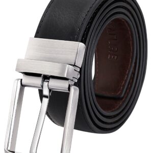 CREATURE Reversible Pu-Leather Formal Belt For Men(Color-Black/Brown||BL-01|| 46 inches length|| Waist upto -40 inches)