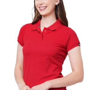 Wear Your Opinion Womens Polo Collar Neck T-Shirt Top (Design: Solid)