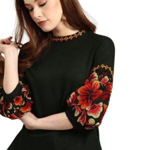 rytras Women's Embroidered Regular Top
