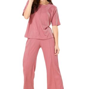 Soulemo Solid Tunic with Trousers Co-Ords for Women/Cord Set for Women 1695