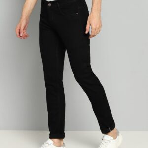 Threadsio Regular Fit Men's Jeans Stylish, Comfortable Cotton Blend Fabric for Casual & Formal Wear Durable, Black Color (Pant_1091)