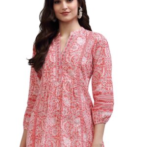 rytras Women's Floral Printed Cotton Regular Fit Top