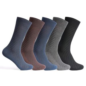 Supersox Formal/Office Calf Socks for Men Combo, Made With Breathable, Anti Odour & Moisture Absorbent Combed Cotton, Ideal Socks For Summer (Pack Of 5)