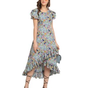 OOMPH! Women's Wrap Long Length Dress