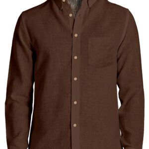 NexaFlair Men's Solid Slim Fit Casual Shirt, Full Sleeve Shirt for Casual Wear & Formal Wear with Pocket, Plain Shirts for Men