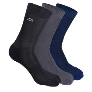 HEELIUM Bamboo Crew Socks for Men | Formal Socks, Full Length | Odour Free & Cushioned Base | 3X Softer than Regular Socks