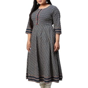 Yash Gallery Women's Cotton Relaxed Fit Anarkali Kurta