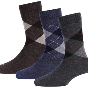 RC. ROYAL CLASS Men's Woolen Thick Towel Formal Winter Wear Terry Thermal Socks, Pack of 3, Free Size