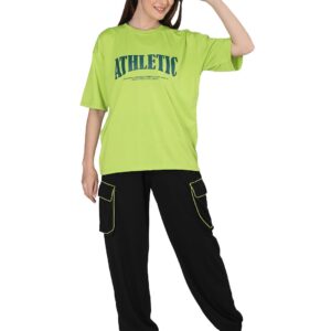 CHKOKKO Casual Printed Summer Wear Co ords Half Sleeves Round Neck Stylish Latest Track Suit Travelling Western Cord Set Pant and Top Set For Women