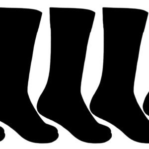 RC. ROYAL CLASS Boys & Girls Calf Length Black Solid Cotton School Socks (Pack of 5 Pairs)