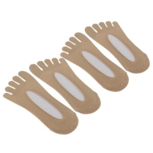 MYADDICTION 2 Pairs Women No Show Socks Non Slip Low Cut Five Toe Mesh Socks Skin Clothing Shoes & Accessories | Womens Clothing | Hosiery & Socks | Socks