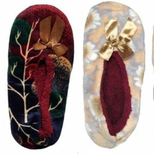DGH� 2 Pairs Quality Super Soft Slipper Belly Socks, Winter Indoor Carpet Belly Slipper with Fur for Women�s & Kid�s, Print May Very