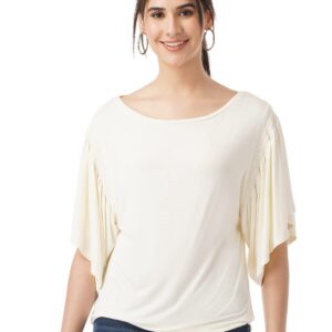 FYLTR Women's Top with Flare Sleeves & Boat Neck | Tops for Women | Tops for Women Western