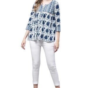 Rajnandini Women's Cotton Regular Fit Top