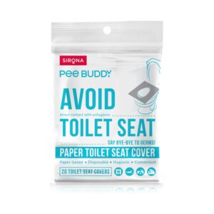 PEE BUDDY Disposable Toilet Seat Covers - 20 Sheets | No Direct Contact with Unhygienic Seats | Easy To Dispose | Nature Friendly | Must Have for Women and Men