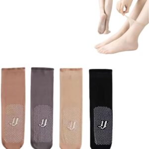 Cazuela Singh Enterprises Women Sheer Socks 10 Pairs Ankle High Transparent Soft Crystal Silky Hosiery The Special Moment (5 Pair, Multi Color)