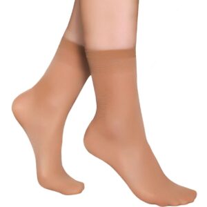 5 Pairs Women's Nylon Ankle High Tights Hosiery Sheer Socks